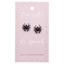 DEAL OF THE DAY: Too Cute to Spook Spider Earrings | Black Studs for Halloween, Spooky, Goth