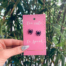 DEAL OF THE DAY: Too Cute to Spook Spider Earrings | Black Studs for Halloween, Spooky, Goth