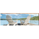 Welcome to Twin Lakes Adirondack Lake Chairs DEC3 Home Decor Wall Art Print on Real Wood