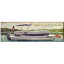 Welcome to Pend Oreille Pontoon Boat DEC3 | Wall Art Print on Real Wood