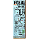 Dunedin Coastal Word Collage DEC7 | Wall Art Print on Real Wood