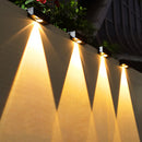 4-Pack Oudoor Solar Powered Deck Lights Wall Lamp