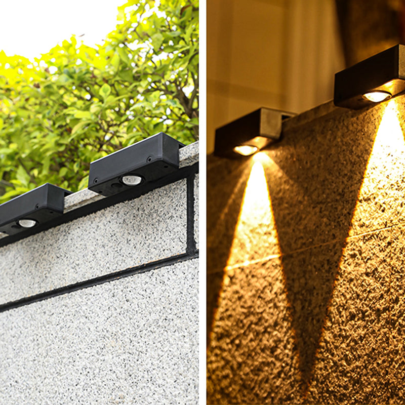 2-Pack Solar Powered Oudoor Landscape Wall Lights