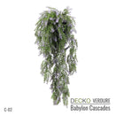 Artificial Hanging Plants - VIOLA Collection (6 different plants) | DECKO Verdure Babylon Cascades