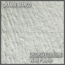 Flexible 3D Stone Wall Panel Sample - GRANDE BIANCO | DECKO Flexistone - Free Shipping