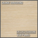 Flexible 3D Stone Wall Panels - <b>GRANDE TRAVERTINO</b> - Box of 6 panels (47.2" x 23.6") <b>46.5 sqft</b> coverage | DECKO Flexistone