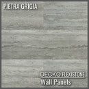 Flexible 3D Stone Wall Panels - PIETRA GRIGIA - Box of 16 panels (35.4" x 11.8") 46.5 sqft coverage | DECKO Flexistone