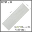 Flexible 3D Stone Wall Panels - PIETRA ALBA - Box of 16 panels (35.4" x 11.8") 46.5 sqft coverage | DECKO Flexistone