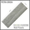 Flexible 3D Stone Wall Panels - PIETRA GRIGIA - Box of 16 panels (35.4" x 11.8") 46.5 sqft coverage | DECKO Flexistone