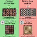 Deck Tiles - Premium WPC Interlocking - CHARCOAL | DECKO (11.8" x 11.8" x 0.8" tile) - (One Piece)