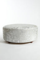 Round Cowhide Ottoman