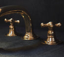 Unlacquered Brass Deck Mounted Faucet - 3 Holes Mounted Bath Faucet