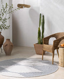 Stephan Blue & Cream Outdoor Rug