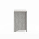 Farmhouse Style TV Stand in Light Grey Oak Wood Finish - for TVs up to 70-inch