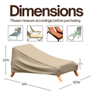 Patio Chaise Lounge Cover 84"L x 30"W x 29"H Classic Taupe