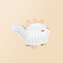 Dinosaur Storage Basket - White