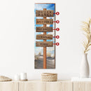 Personalized Coastal Directional Wooden Sign | Home Wall Art Print on Real Wood