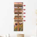 Personalized Lake Wood Directional Sign | Wall Art Print on Real Wood | Customizable Rustic Lodge Cabin Decor