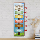 Personalized Lake Wooden Directional Sign | Wall Art Print on Real Wood | Customizable Rustic Lodge Cabin Decor