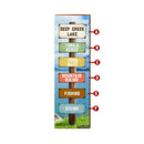Personalized Lake Wooden Directional Sign | Wall Art Print on Real Wood | Customizable Rustic Lodge Cabin Decor