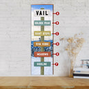 Personalized Mountain Directional Wood Sign | Wall Art Print on Real Wood | Customizable Rustic Cabin Lodge Decor