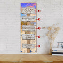 Personalized Coastal Directional Wooden Sign | Home Wall Art Print on Real Wood
