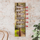 Personalized Hiking Wood Directional Sign | Wall Art Print on Real Wood | Customizable Rustic Lodge Cabin Decor