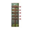 Personalized Hiking Wooden Directional Sign | Wall Art Print on Real Wood | Customizable Redwood Rustic Lodge Cabin Decor