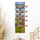 Personalized Camping Wood Directional Sign | Wall Art Print on Real Wood | Customizable Rustic Lodge Cabin Decor
