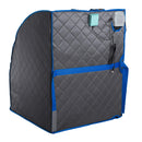 Personal Portable Infrared Sauna with Premium Chair, 30 Minute Timer, with Negative ION and Heated Footpad - Gray