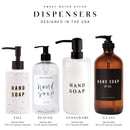 16oz Clear Plastic Shampoo Dispenser - Black Label