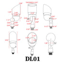 DL01 Low Voltage Directional LED Outdoor Spotlight