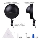 DLA01 6-Pack Black 2.5W Low Voltage 3000K Warm White Integrated  LED Outdoor Half Moon Deck Lights Package, 12V LED Step Fence Landscape Lights