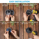 DLA01 6-Pack Black 2.5W Low Voltage 3000K Warm White Integrated  LED Outdoor Half Moon Deck Lights Package, 12V LED Step Fence Landscape Lights