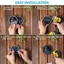 DLA01 12-Pack Brown 2.5W Low Voltage 3000K Warm White Integrated  LED Outdoor Half Moon Deck Lights Package, 12V LED Step Fence Landscape Lights