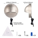 DLA01 12-Pack Satin Nickel 2.5W Low Voltage 3000K Warm White Integrated LED Outdoor Half Moon Deck Lights Package, 12V LED Step Fence Landscape Lights