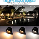 DLA03 12-Pack Black 2.5W 3CCT Low Voltage 3000K Warm White Integrated LED Outdoor Half Moon Deck Lights Package, 12V LED Step Fence Landscape Lights