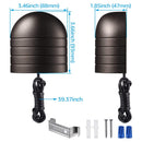 DLA04 12-Pack 5W Low Voltage 3000K Warm White Integrated  LED Outdoor Fence Deck Down Lights Package, 12V LED Step Patio Landscape Lights