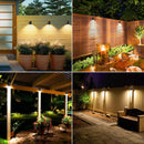 DLA04 12-Pack 5W Low Voltage 3000K Warm White Integrated  LED Outdoor Fence Deck Down Lights Package, 12V LED Step Patio Landscape Lights