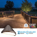 DLA05 8-Pack 5W Low Voltage Integrated LED Outdoor Fence Deck Down Lights Package, 12V LED Step Patio Landscape Lights