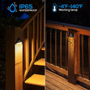 DLA05 8-Pack 5W Low Voltage Integrated LED Outdoor Fence Deck Down Lights Package, 12V LED Step Patio Landscape Lights