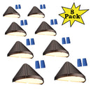 DLA05 8-Pack 5W Low Voltage Integrated LED Outdoor Fence Deck Down Lights Package, 12V LED Step Patio Landscape Lights