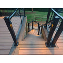 DLA06 6-Pack 2W Low Voltage 2700K Warm White Integrated LED Outdoor Deck Down Lights Package, 12V LED Step Patio Landscape Lights