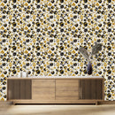 Gold and Black Circles Wallpaper