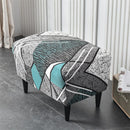 Stretch Spandex Nordic Floral Removable Wing Chair Cover, Relaxing Seat Covers Slipcovers for Armchairs
