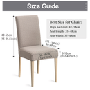High Stretch Dining Chair Cover, 1/2/4/6pcs Jacquard Spandex Slipcover
