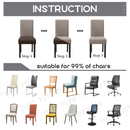 High Stretch Dining Chair Cover, 1/2/4/6pcs Jacquard Spandex Slipcover