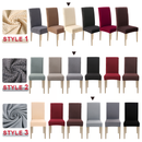 High Stretch Dining Chair Cover, 1/2/4/6pcs Jacquard Spandex Slipcover