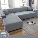 Water Resistant Sofa Cover for Living Room - Elastic Solid L Shaped Corner Sofa Cover - Fits 1/2/3/4 Seater Sofa, Couch, Armchair