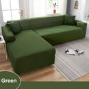 Water Resistant Sofa Cover for Living Room - Elastic Solid L Shaped Corner Sofa Cover - Fits 1/2/3/4 Seater Sofa, Couch, Armchair